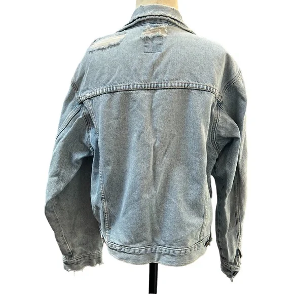 Vintage Lee Riders Denim Jacket Distressed Size Medium - Picture 7 of 15